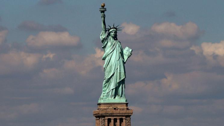 1885, Statue Of Liberty Arrives In New York Harbor