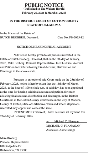 Public Notice – Case No. PB-2025-12